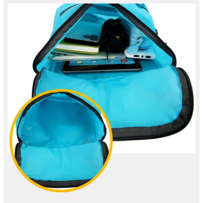 Mochila De Viaje Impermeable Plegable Multiuso Almacenar Color verde agua