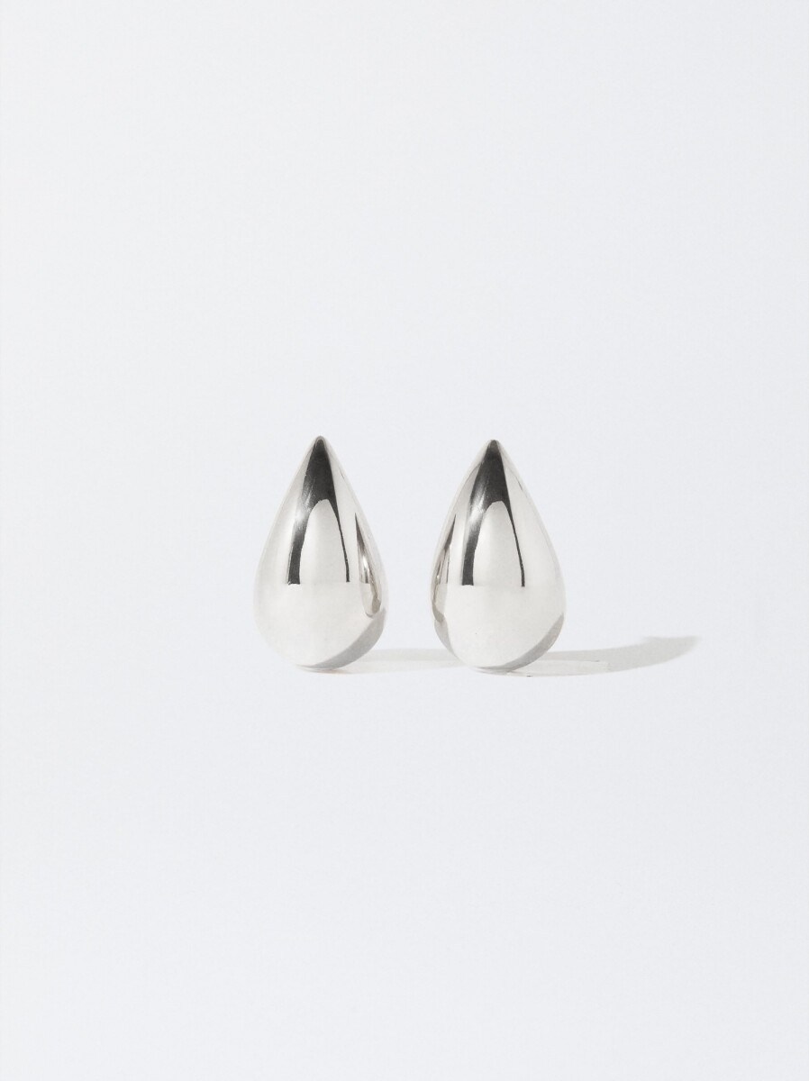 Pendientes Gota Xl - plateado 