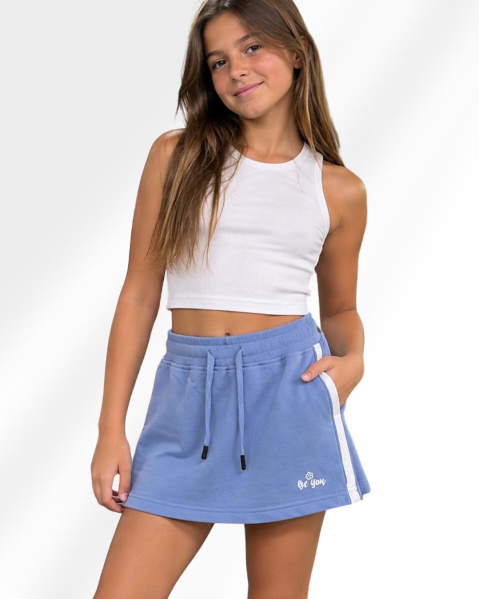 MINI SHORT BE YOU 7251 NIÑA - AZUL 