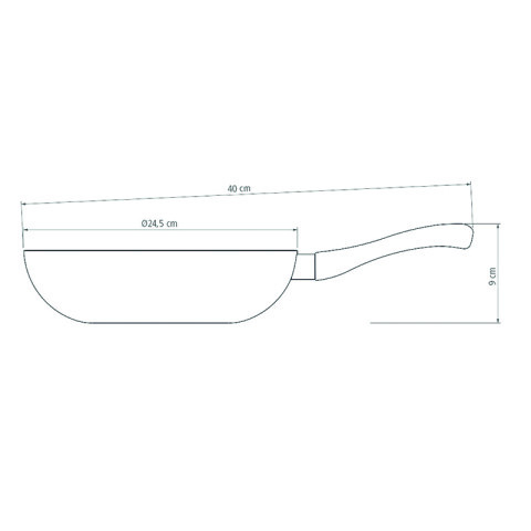 Sartén hondo modelo "PARIS", Ø24cm -TRAMONTINA TR5601