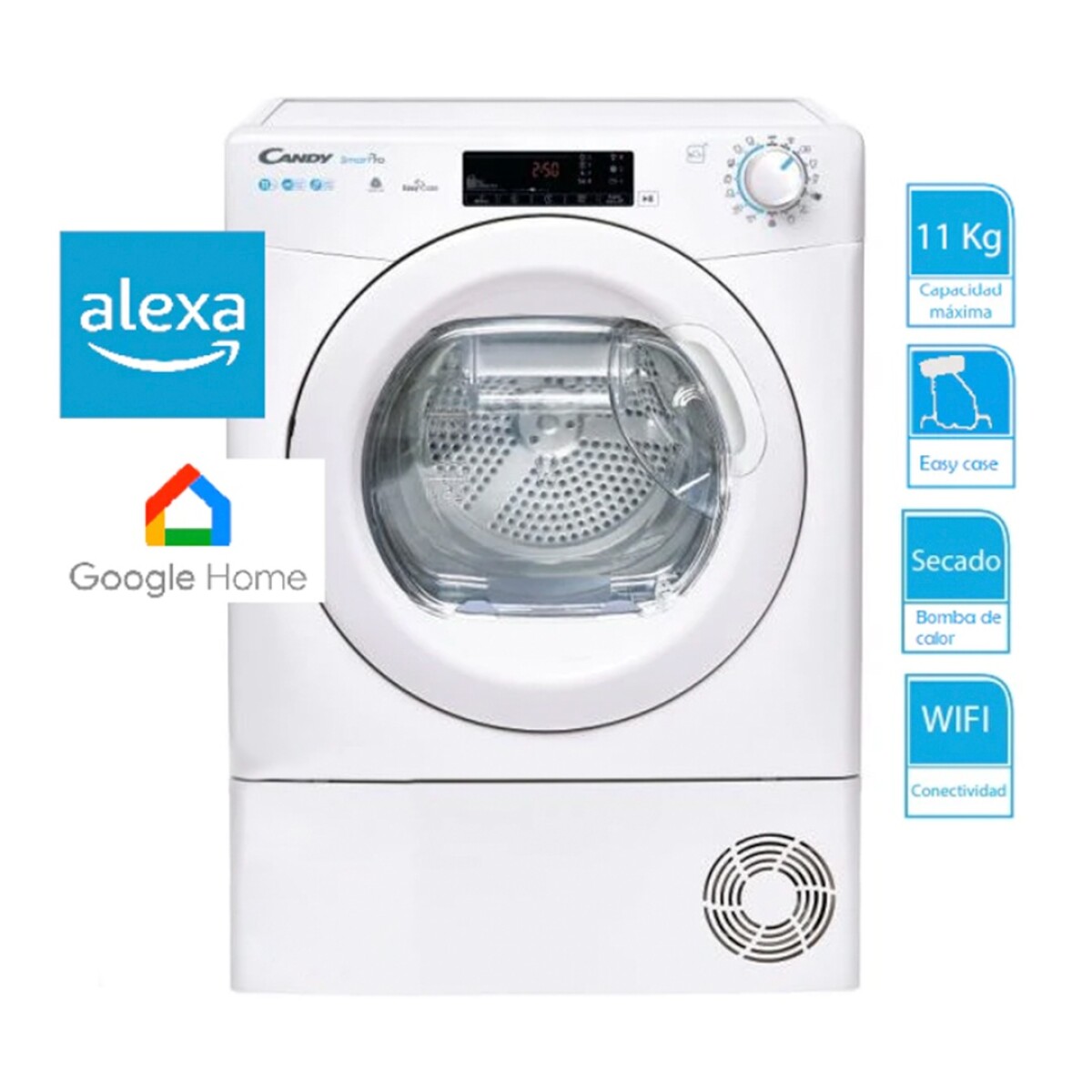 Secarropas Candy Smart Pro - SECARROPA CANDY 11KG H11A2TE-S BLANCO 