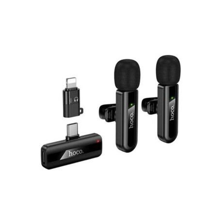 Set de 2 Micrófonos Solaperos HOCO L20A Lightning y USB-C Set de 2 Micrófonos Solaperos HOCO L20A Lightning y USB-C