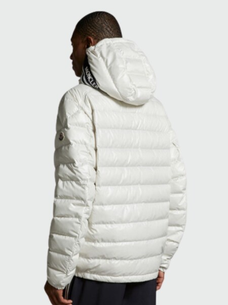 Moncler -Chaqueta con capucha ajustable, rellena de plumas, CORNOUR Blanco