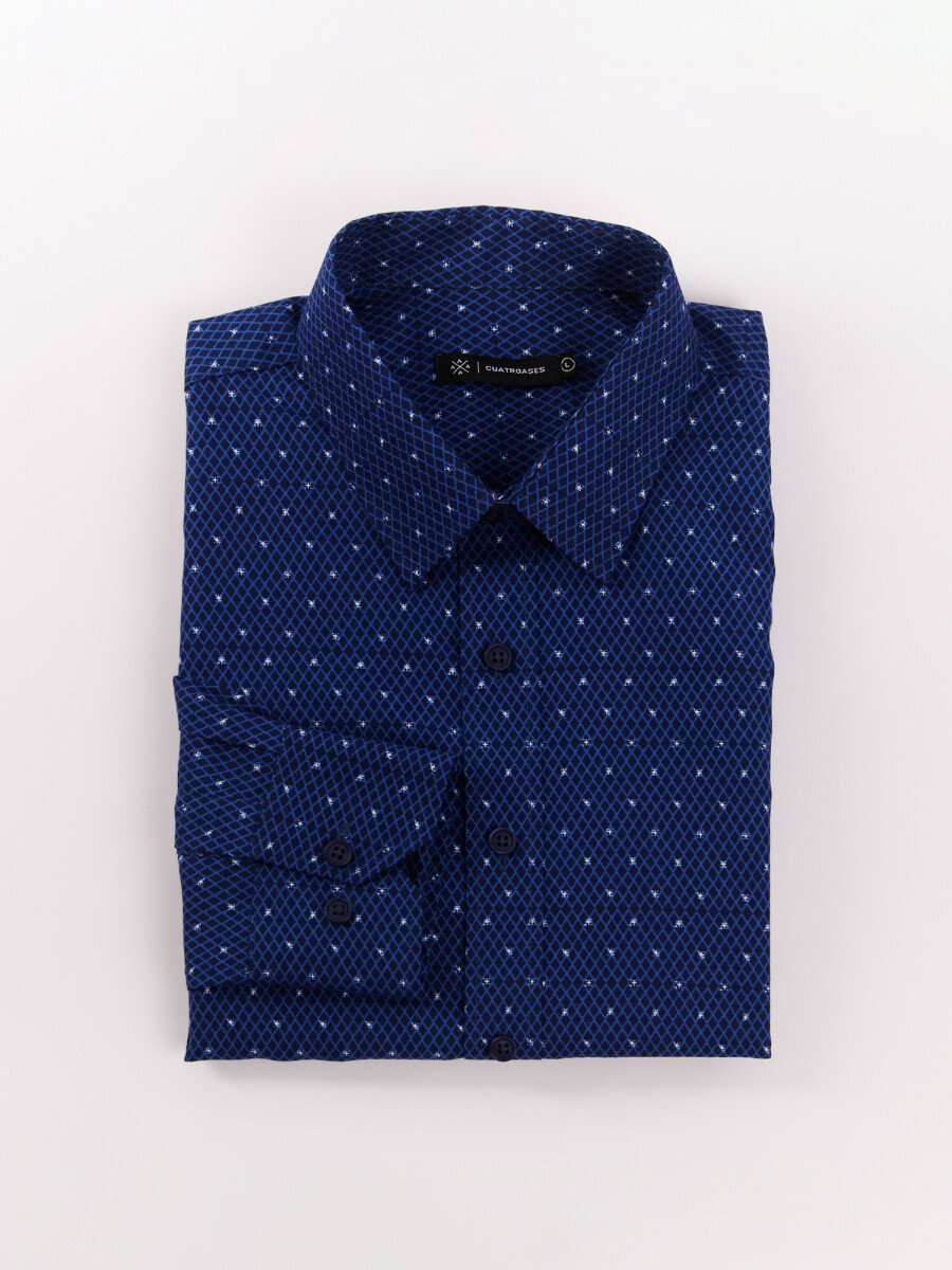 Camisa estampada - azul 