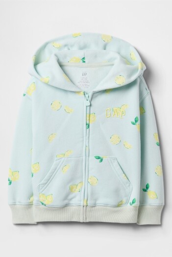 Buzo Canguro Con Cierre Logo Gap Toddler Niña Azul