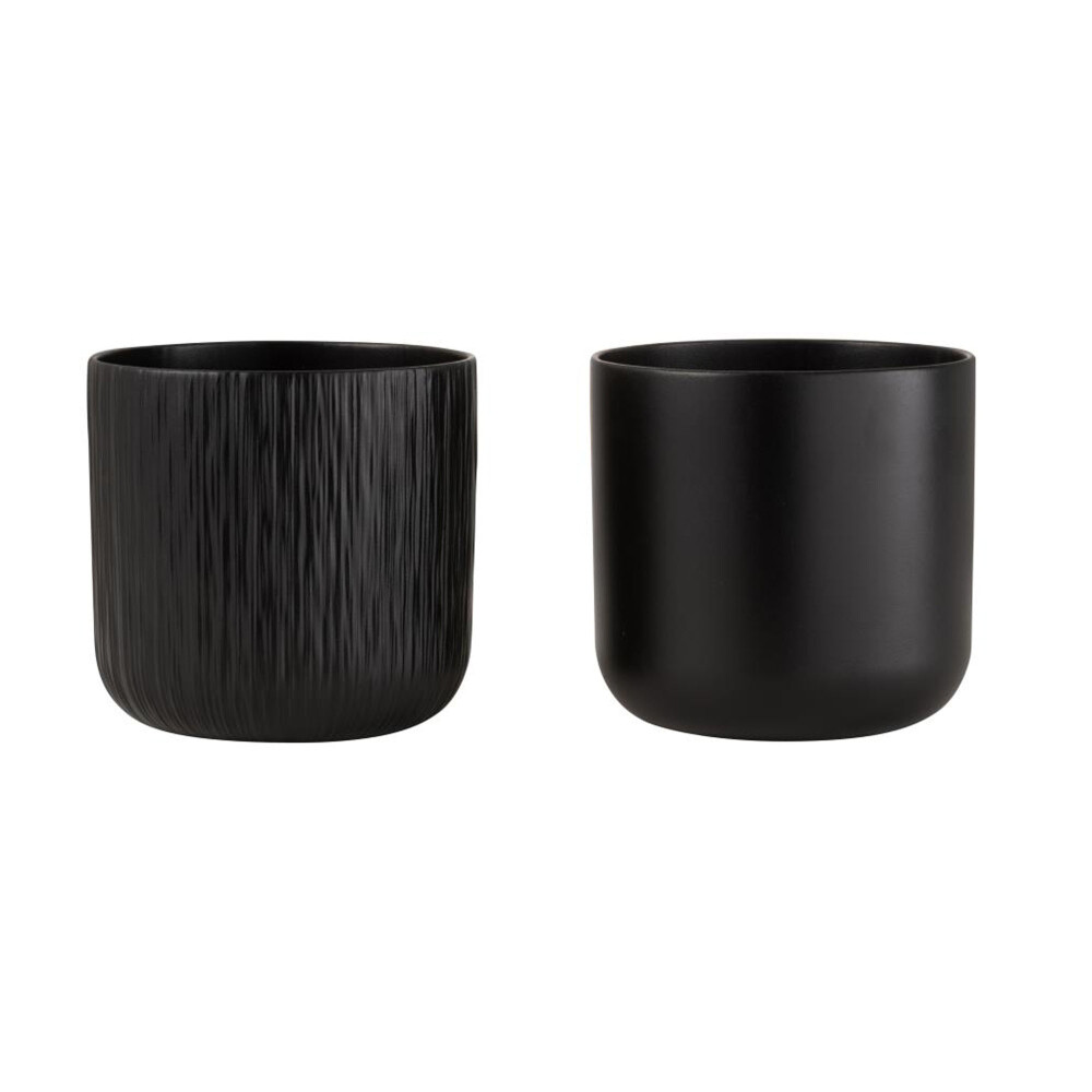 MACETA NEGRO CERÁMICA BLACK