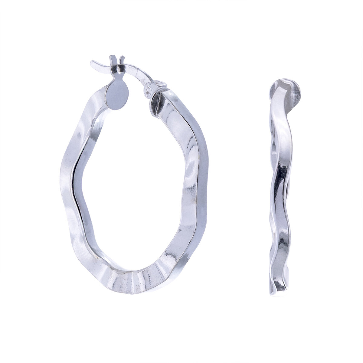 Par de aros de plata 925. 