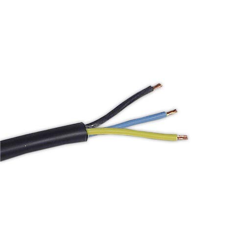 Cable bajo goma negro 3x1mm² - rollo de 30 mts. N06130R30