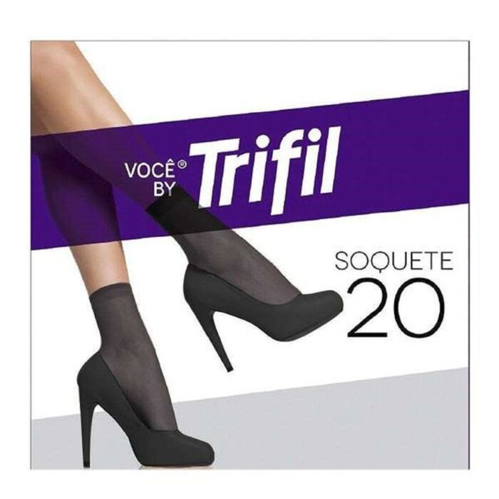 TRIFIL MEDIAS TABACO/NEGRO SOQUETE R6126 única