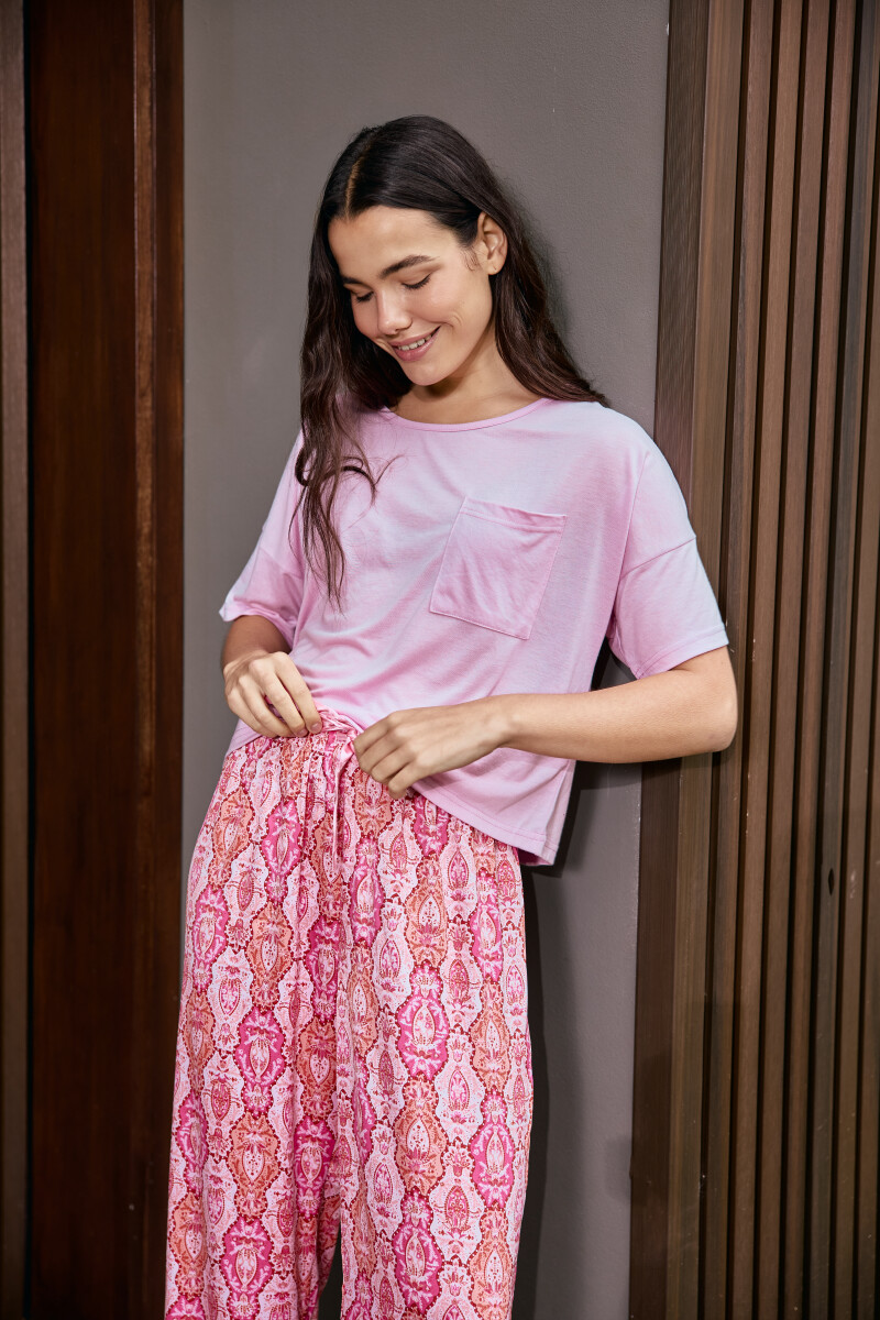 Pink paisley pant - Rosado 