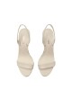 Sandalia Taco Alto Fino Con Talon Blanca U