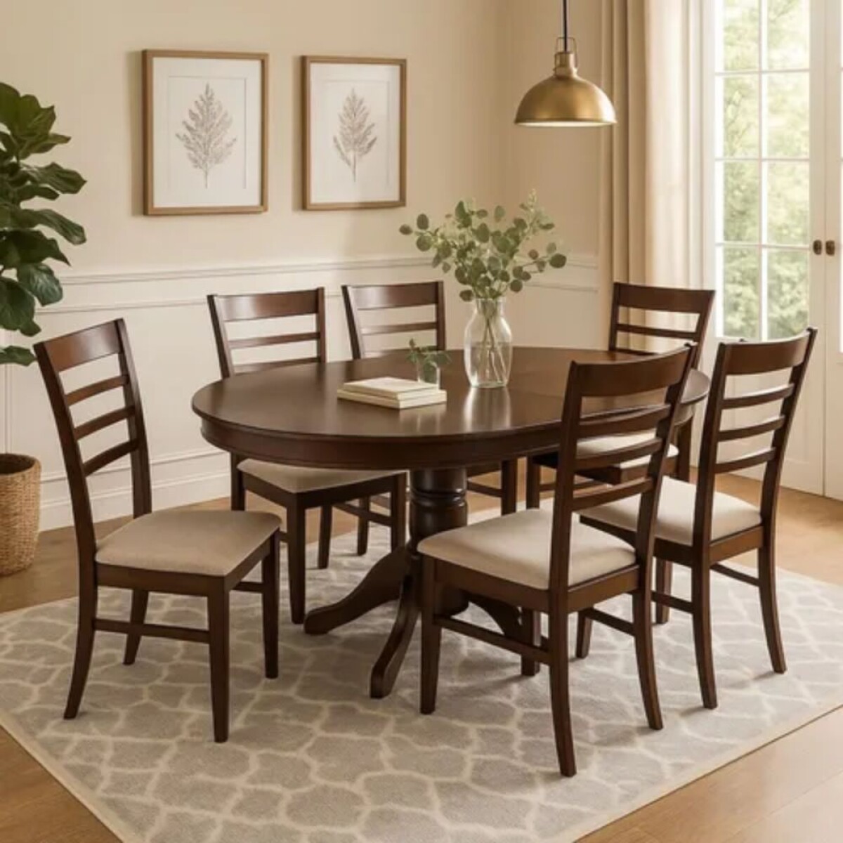 Juego de comedor 6 sillas Extensible 