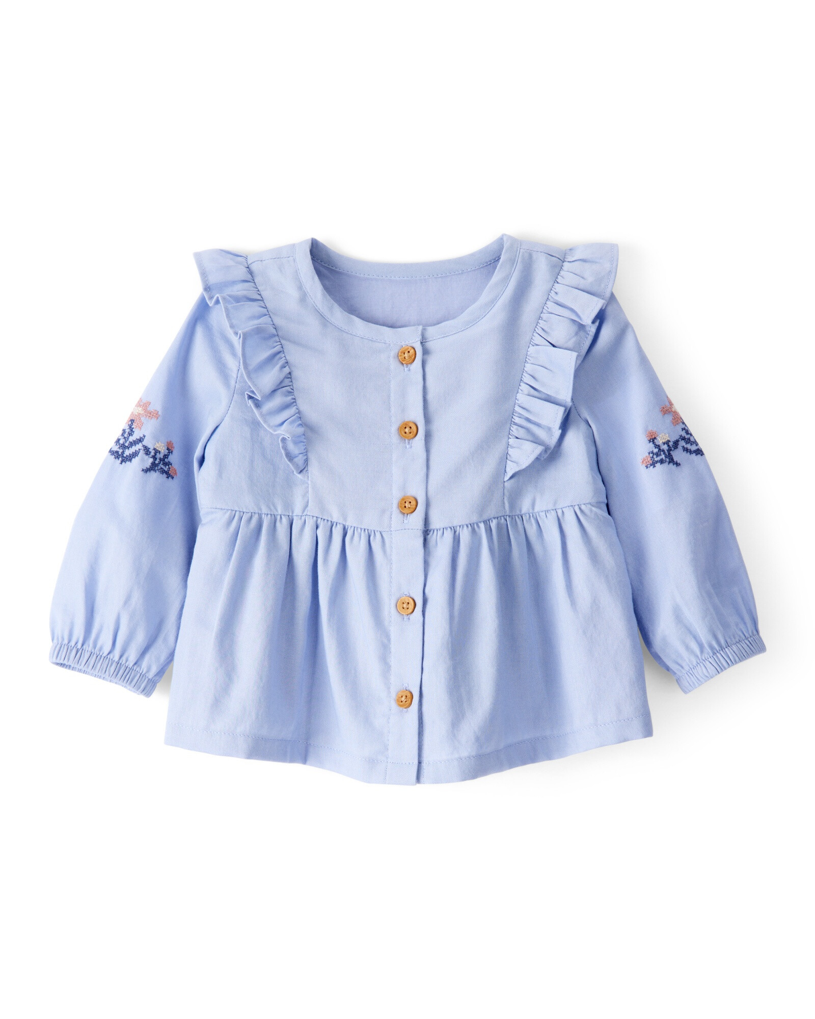 Bulsa de algodón, con bordado floral Bulsa de algodón, con bordado floral