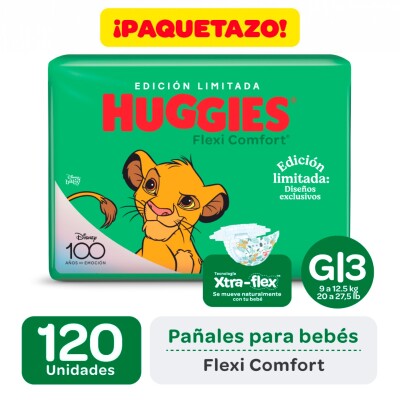 Pañales Huggies Flexi Comfort Ahorrapack Talle G 120 Uds. Pañales Huggies Flexi Comfort Ahorrapack Talle G 120 Uds.