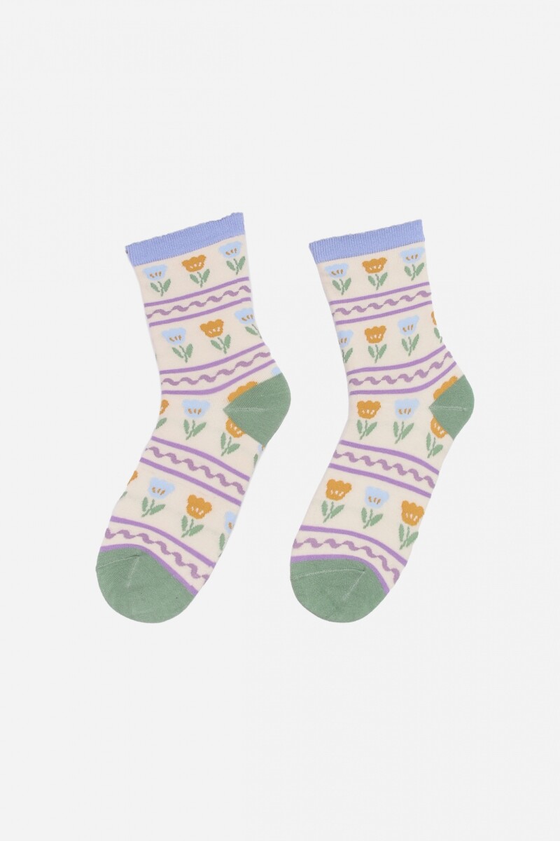 Medias tulipán multicolor
