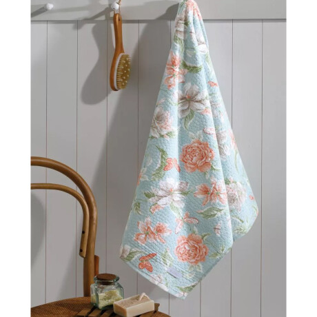 Pack de 2 Toallas Dohler Perola Clarice 100% Algodón 70x140 Y 50x80 Celeste claro