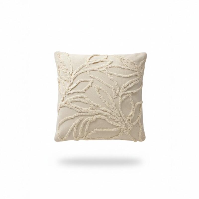 COJIN CUAD BEIGE CL C/BORDADO 40X40CM Unica