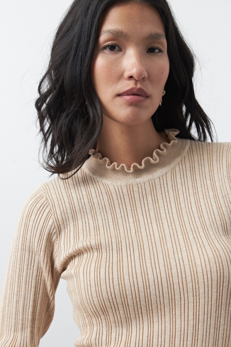 POLERA BETANIA Beige Melange