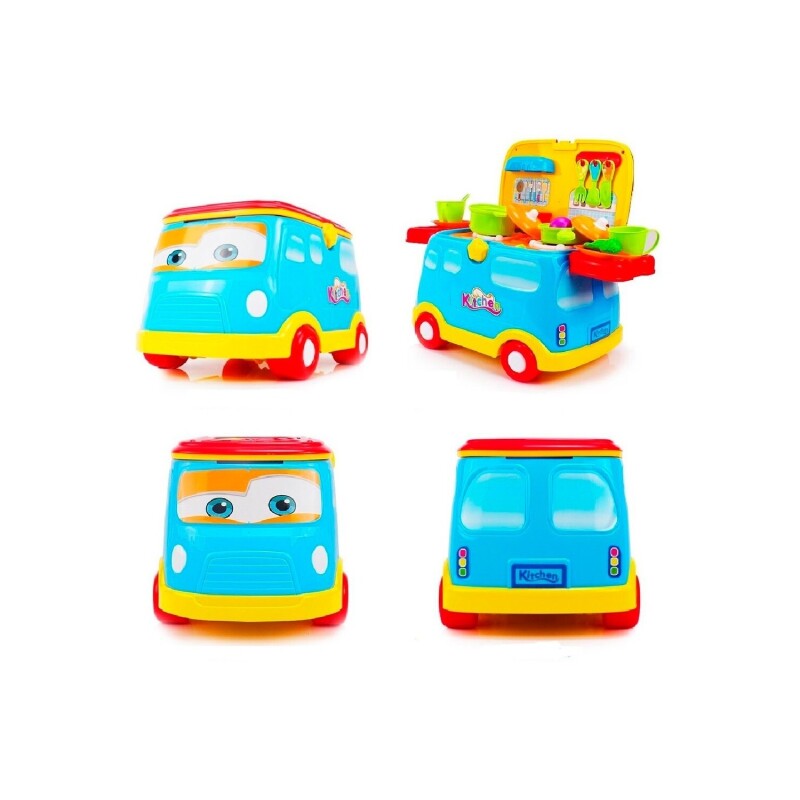Juego Buggy con Cocinita 2 en 1 más accesorios Azul