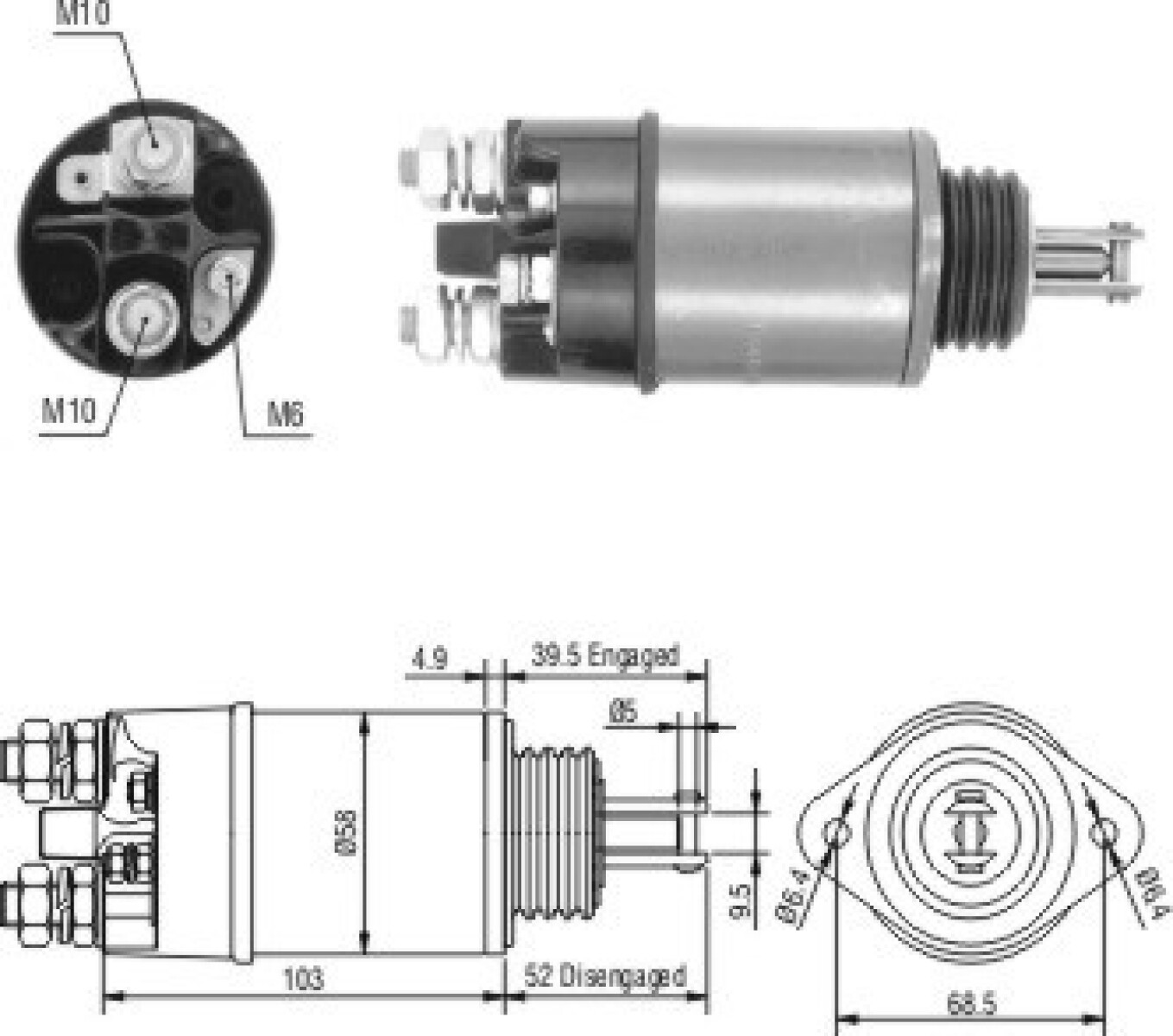 AUTOMATICO DE ARRANQUE - M.BENZ 12V EMBOLO CAPUCHON ZM 