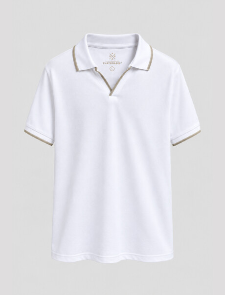 Remera m/c pique blanco