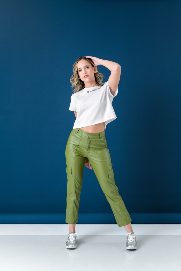 Pantalón Culotte. Verde Musgo