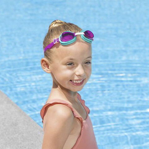 Lentes Natación Bestway Protección UV Colores Surtidos Más 3 Años