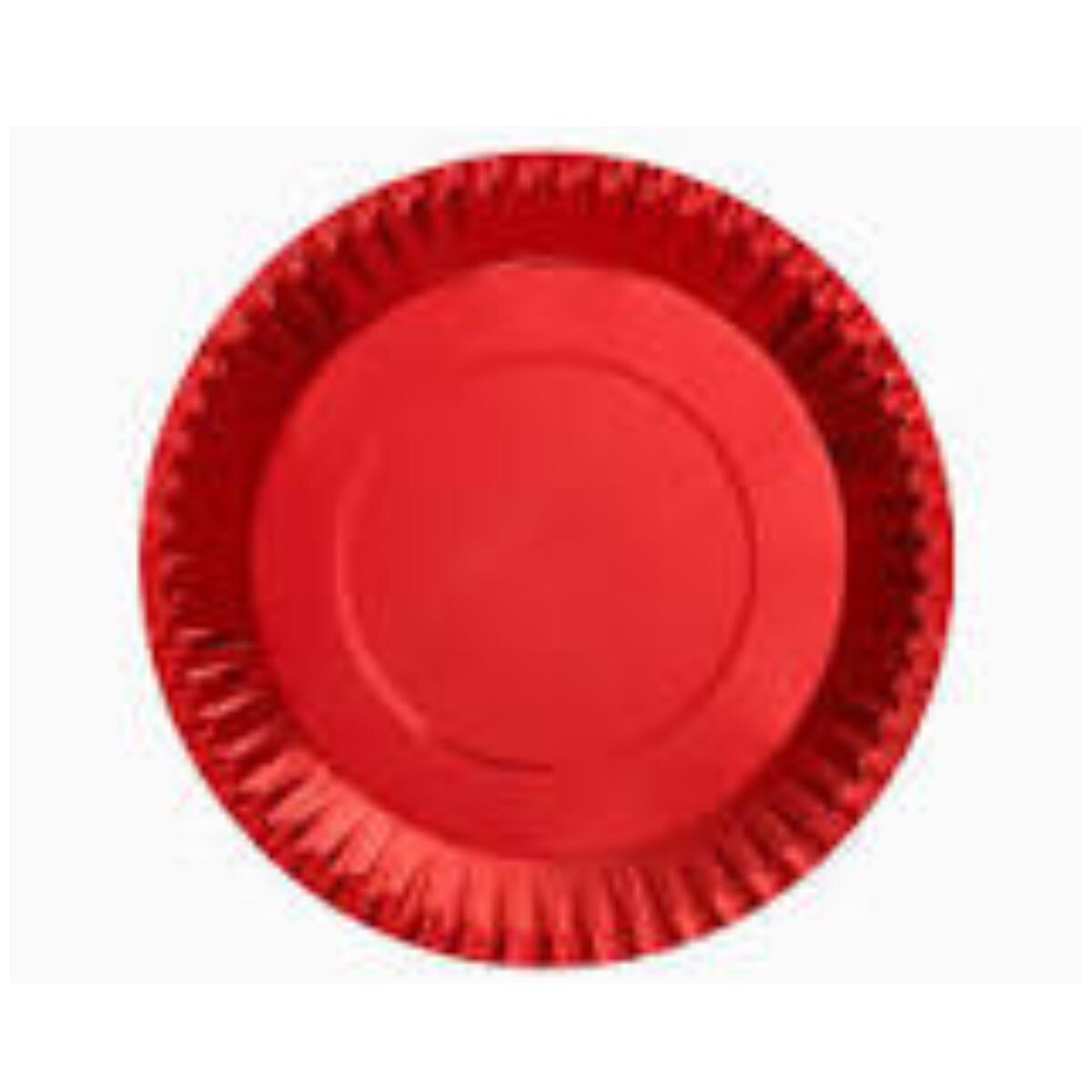 Plato Metalizado Liso x10 - Rojo 