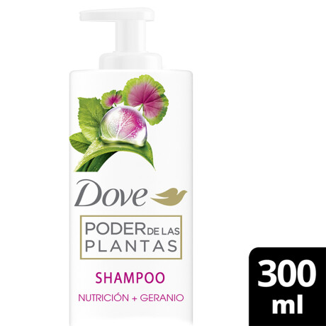 Shampoo Dove poder de las plantas Nutrición + Geranio