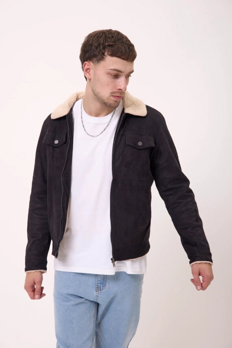 Campera Suede - Negro 