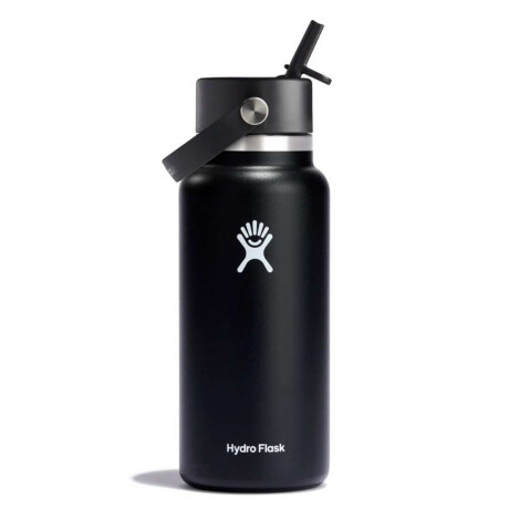 Botella Hydro Flask 32 Oz (0.94 L) Wide Flex Straw Cap Negro