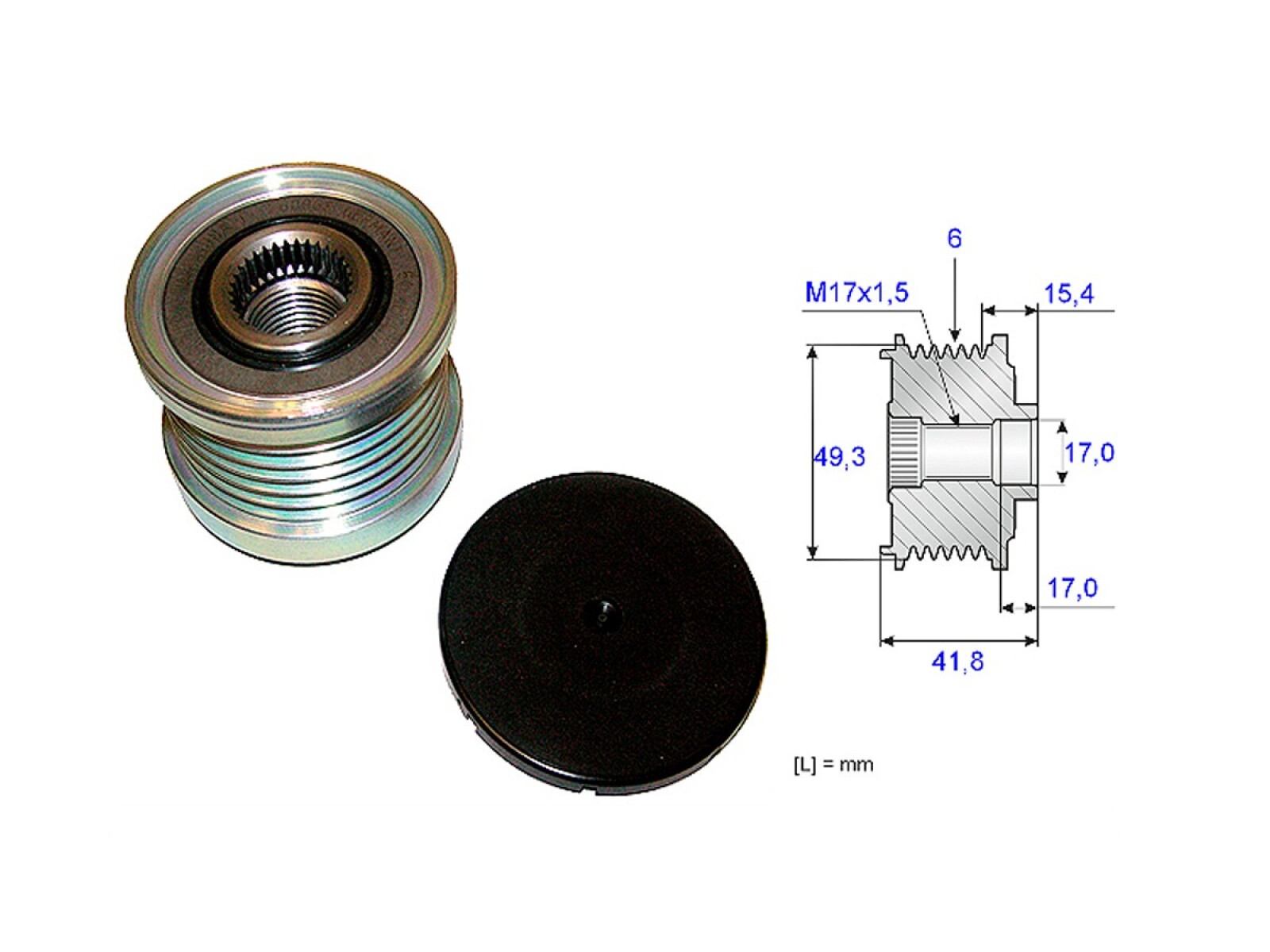 Polea Alternador Marcha Libre Alt Citroen C3 Picasso 12-13 