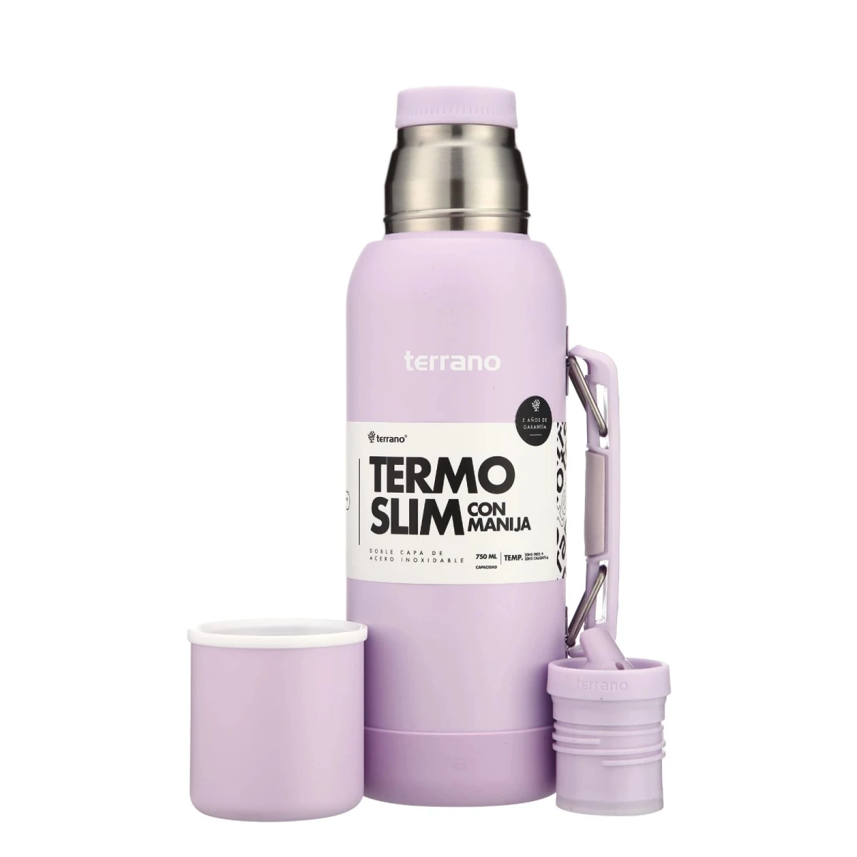 Termo Terrano Slim con Manija 750ML - LILA 