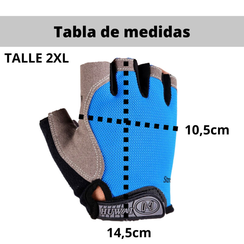 Guantes Gimnasio Entrenamiento Pesas Musculacion Gym Fit Talle 2XL