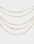 Collares Largos Multi Cadenas Collar Largo New Basics - Dorado