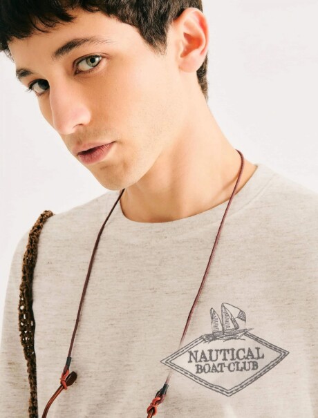 CAMISETAS MANGA CORTA CON ESTAMPA BEIGE