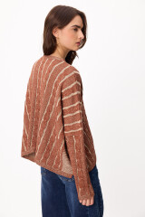 Sweater Oceano Crop Marron/Amarillo