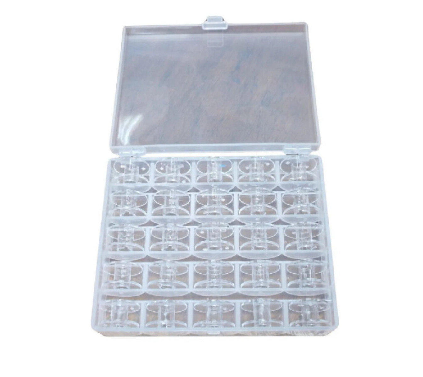 Bobina Plástica 25 Unidades + Caja Organizador Maquina Coser 