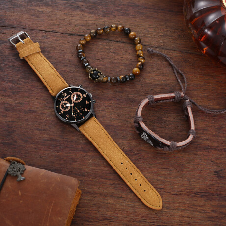 Set De Reloj Masculino Doble Corona Wolf Set De Reloj Masculino Doble Corona Wolf