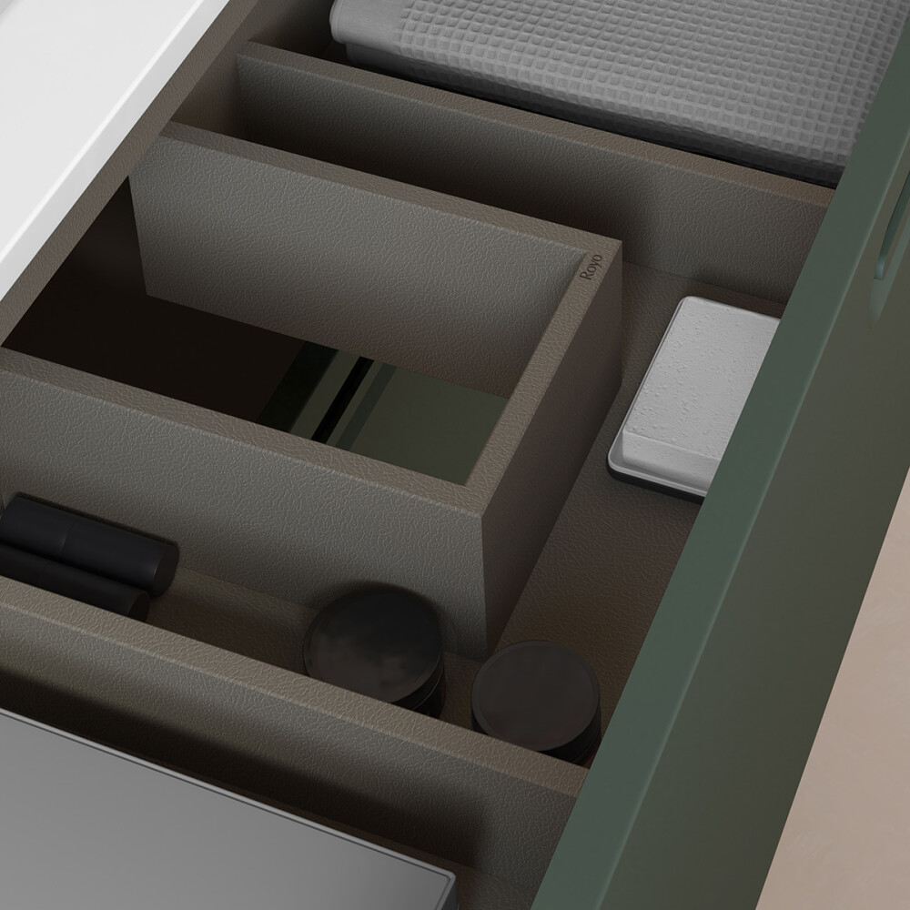 MUEBLE BAÑO SUSPENDIDO MODELO ECONIC 80 COLOR VERDE C/ENCIMERA Mueble Baño Suspendido Modelo Econic 80 Color Verde C/encimera