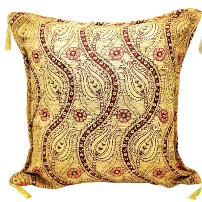 Funda almohadón Tulipanes Dorado