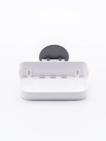 SOPORTE JABON CON VENTOSA BLANCO