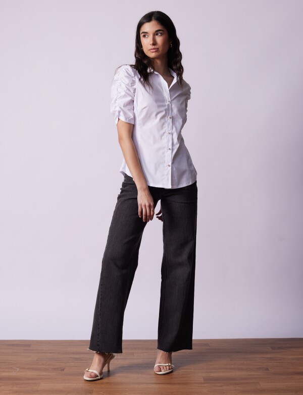 Camisa Frunce BLANCO
