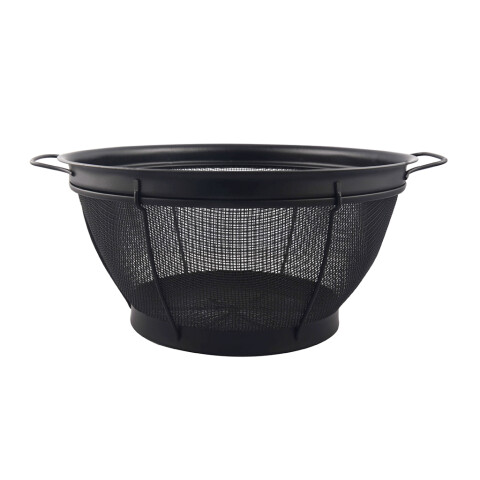 COLADOR MALLA ACERO INOX 25CM NEGRO MATE COLADOR MALLA ACERO INOX 25CM NEGRO MATE