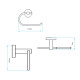 METAL CROMO BRILLANTE PORTA ROLLO ACCESORIOS BAÑO LINEA 000