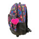 Mochila estampada con carro Estampada negra