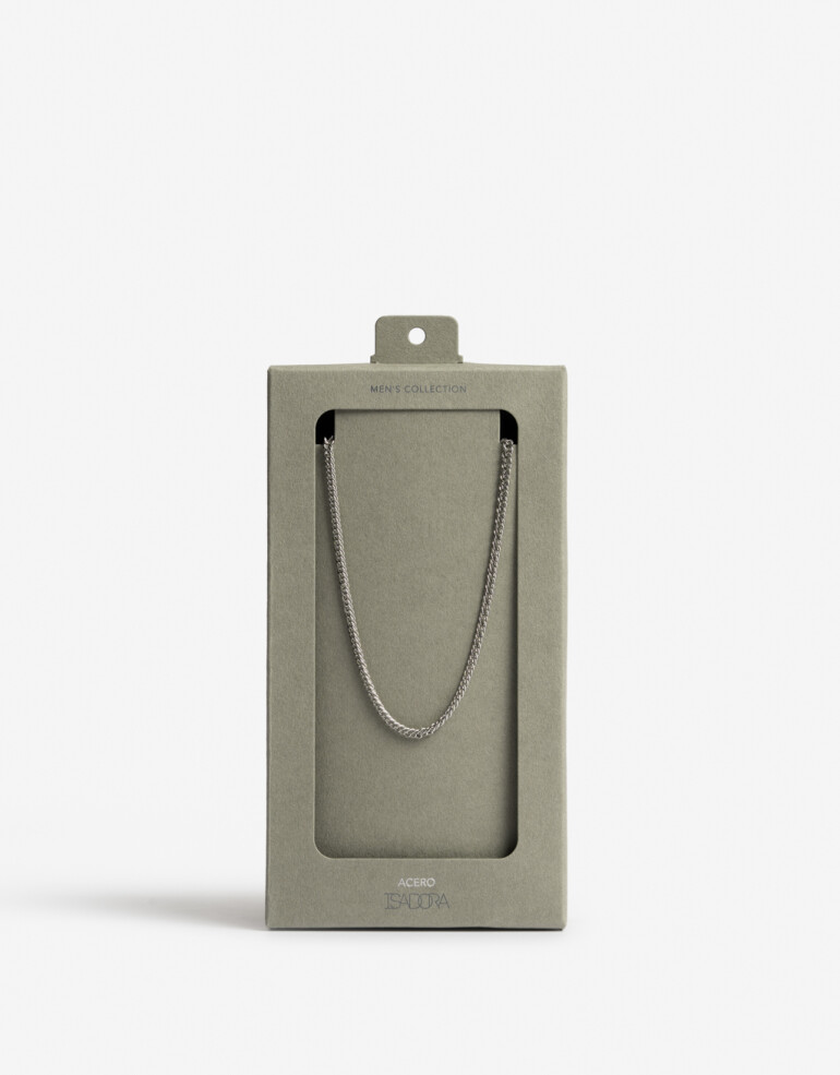 Collares Cortos Metal Collar De Acero Men´s Collection - Plateado