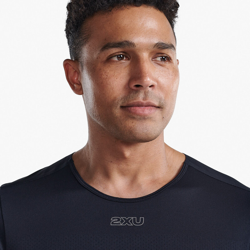 Polo Running Light Speed Tech Tee Hombre Black/black Reflective