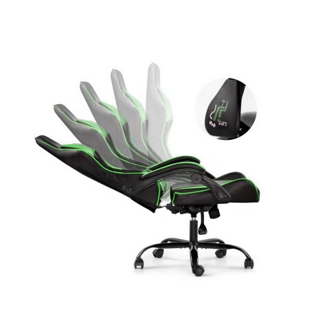 Silla Gamer Lumax Modelo ROM Negro/Verde