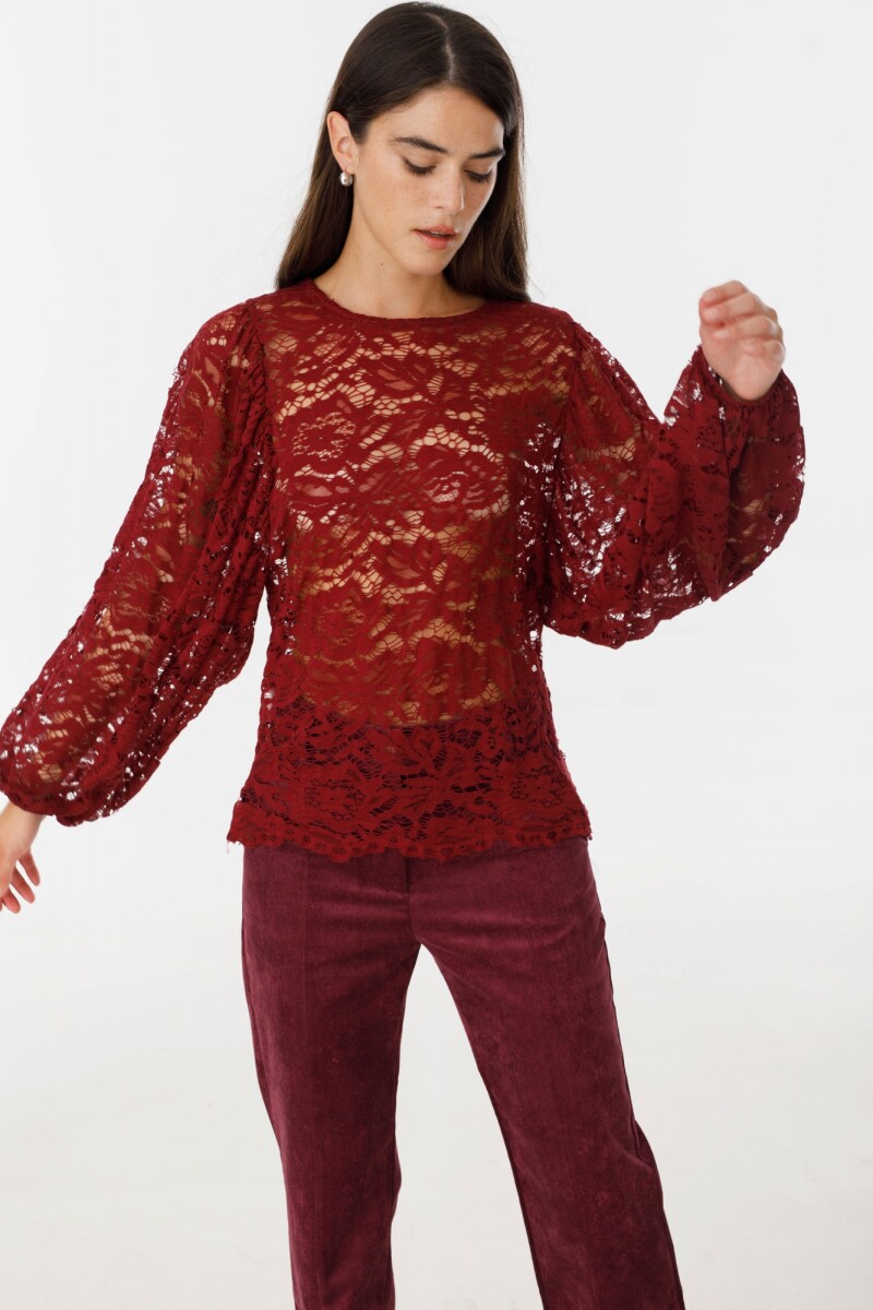 Blusa Mistery Bordeaux